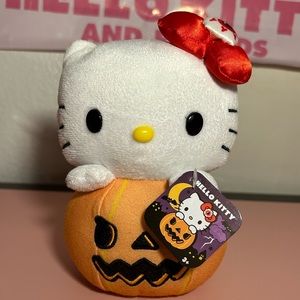 Hello kitty pumpkin plush